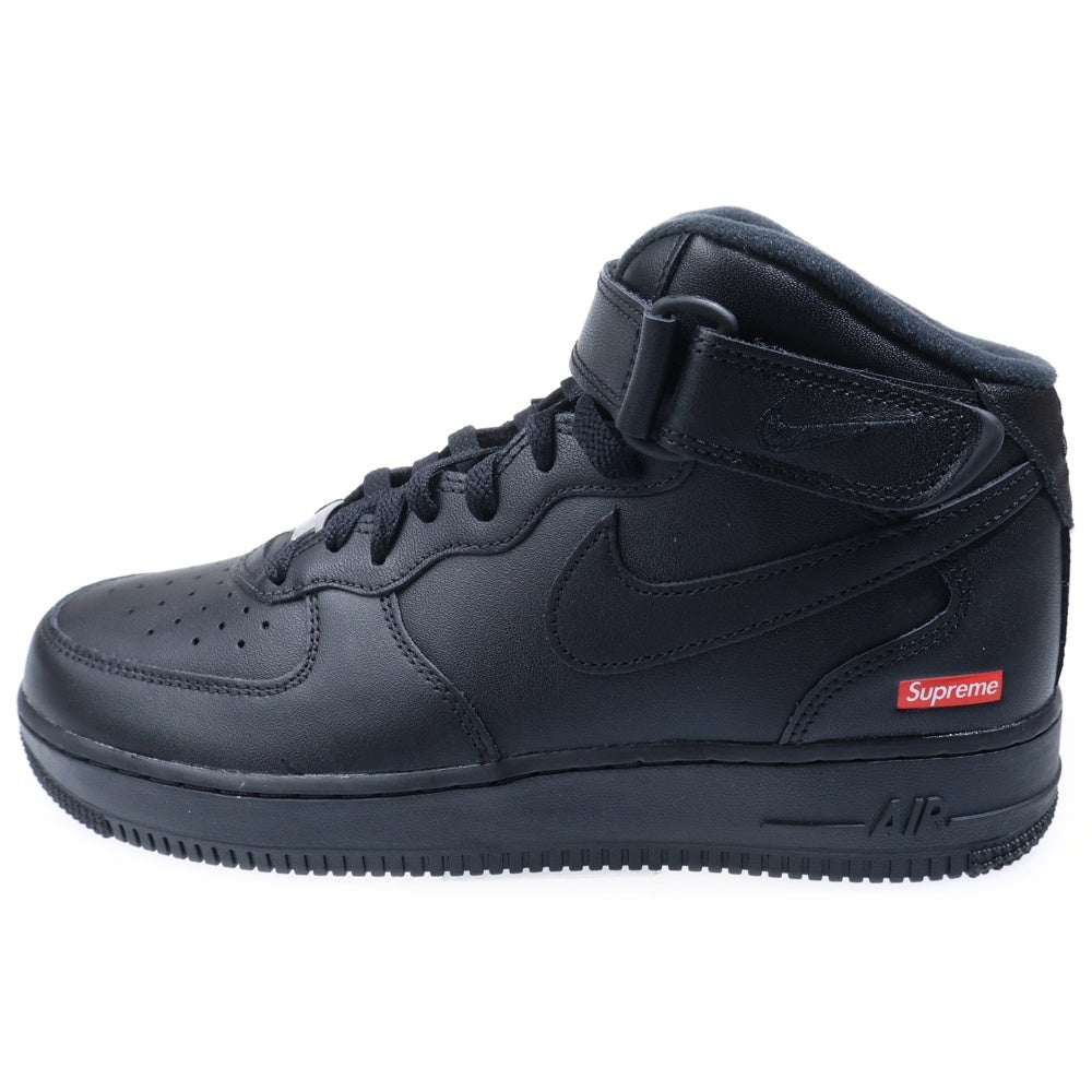 NIKE(ナイキ) ×SUPREME AIR FORCE 1 MID BLACK シュプリーム エアフォースワン ミッドカットスニーカー ブラック US8.5/26.5cm FZ8784-001