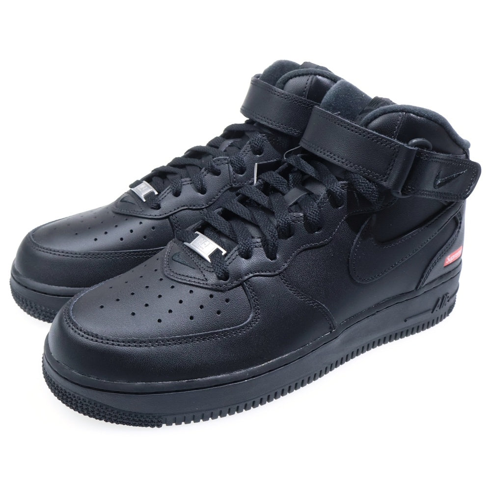 NIKE(ナイキ) ×SUPREME AIR FORCE 1 MID BLACK シュプリーム エアフォースワン ミッドカットスニーカー ブラック US8.5/26.5cm FZ8784-001