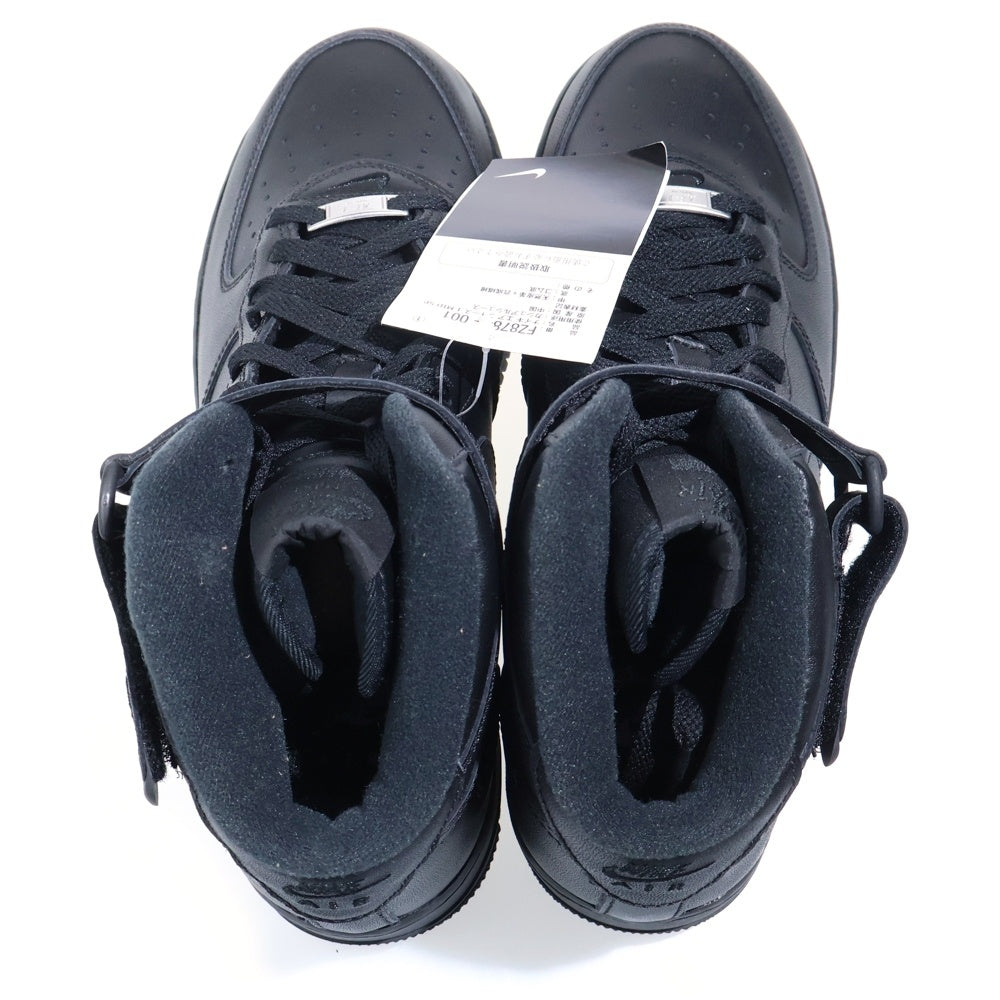 NIKE(ナイキ) ×SUPREME AIR FORCE 1 MID BLACK シュプリーム エアフォースワン ミッドカットスニーカー ブラック US8.5/26.5cm FZ8784-001