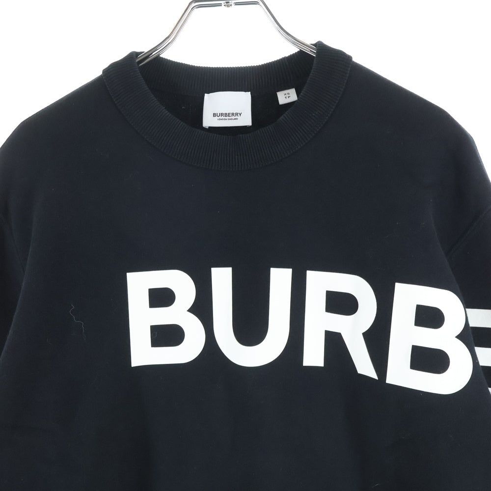 BURBERRY LONDON(バーバリーロンドン) 21SS ホースフェリー ロゴデザイン クルーネック スウェット トレーナー ブラック 8040695
