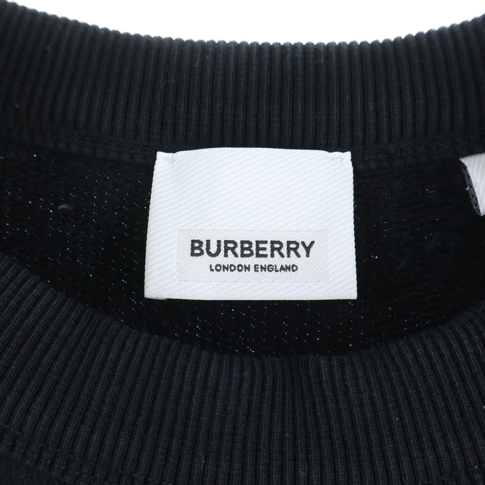 BURBERRY LONDON(バーバリーロンドン) 21SS ホースフェリー ロゴデザイン クルーネック スウェット トレーナー ブラック 8040695