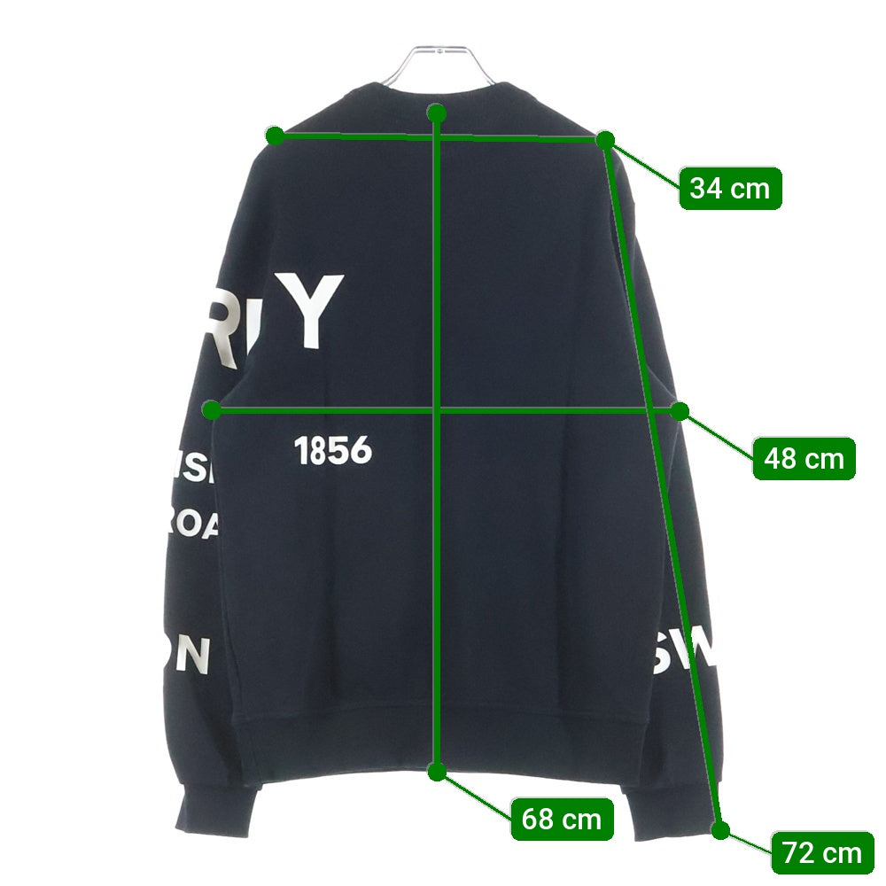 BURBERRY LONDON(バーバリーロンドン) 21SS ホースフェリー ロゴデザイン クルーネック スウェット トレーナー ブラック 8040695