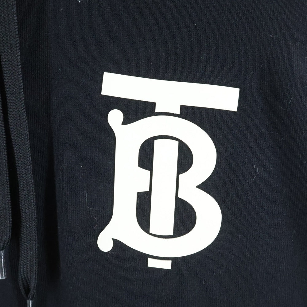 BURBERRY LONDON(バーバリーロンドン) TBロゴデザイン カンガルーポケット フーデッド スウェット パーカー ブラック 8024604