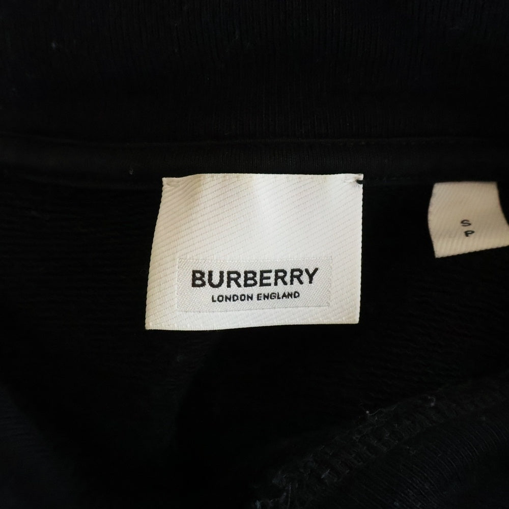 BURBERRY LONDON(バーバリーロンドン) TBロゴデザイン カンガルーポケット フーデッド スウェット パーカー ブラック 8024604