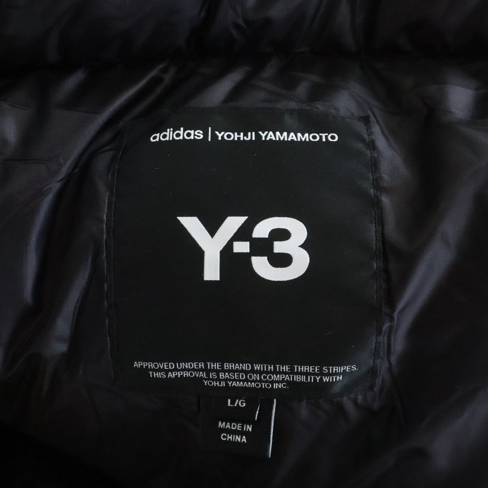 Y-3(ワイスリー) AOP PUFFER JACKET 琥珀プリントデザイン ジップアップ ダウンジャケット ブラック KA2364