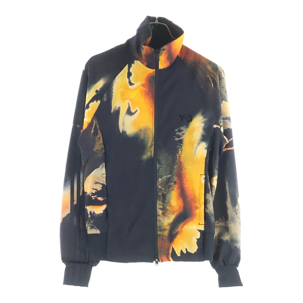 Y-3(ワイスリー) AOP TRACK TOP 琥珀プリントデザイン アームライン ジップアップ トラックジャケット ブラック KA9622