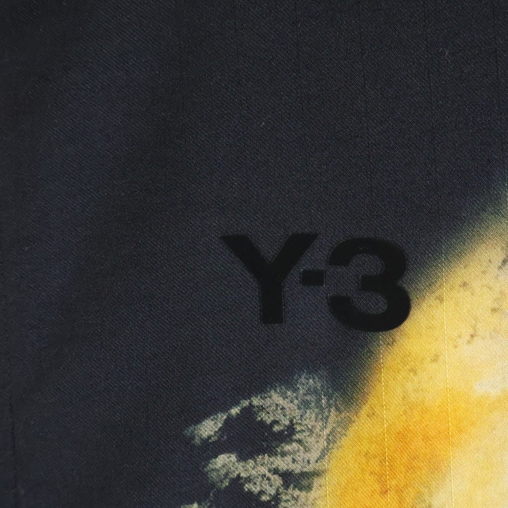 Y-3(ワイスリー) AOP TRACK TOP 琥珀プリントデザイン アームライン ジップアップ トラックジャケット ブラック KA9622