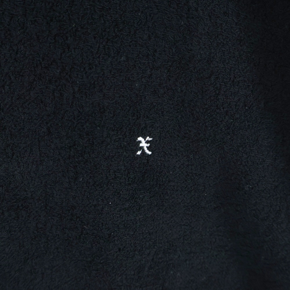 GOD SELECTION XXX(ゴッドセレクショントリプルエックス) 24SS PILE POLO SHIRT パイル生地 胸ロゴデザイン 半袖ポロシャツ ブラック GX-S24-PL-02