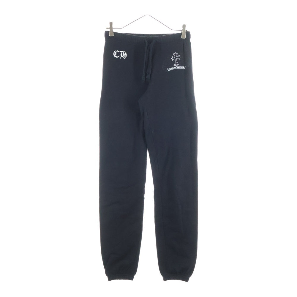 CHROME HEARTS(クロムハーツ) CH CROSS シーエイチクロス ロゴデザイン ドローストリング スウェットパンツ ブラック
