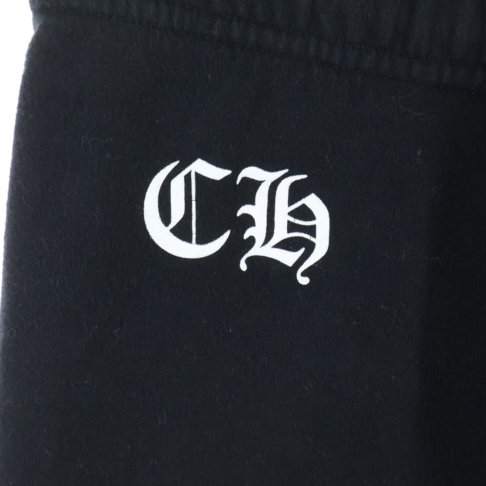 CHROME HEARTS(クロムハーツ) CH CROSS シーエイチクロス ロゴデザイン ドローストリング スウェットパンツ ブラック