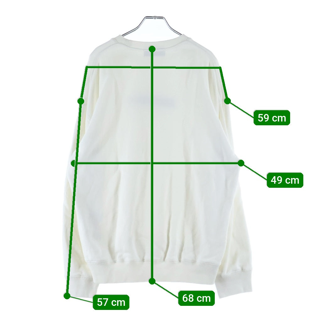 AMBUSH(アンブッシュ) フロントエンブロイダリーデザイン クルーネック スウェット トレーナー ホワイト BWBA005S21FLE001