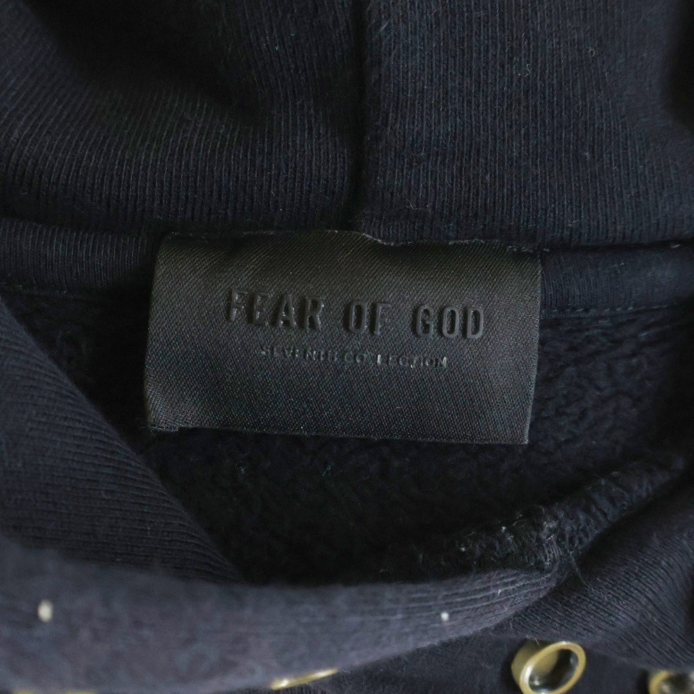 FEAR OF GOD(フィアオブゴッド) BASEBALL ベースボール フロントロゴデザイン フーデッド スウェット パーカー ブラック FG50-078