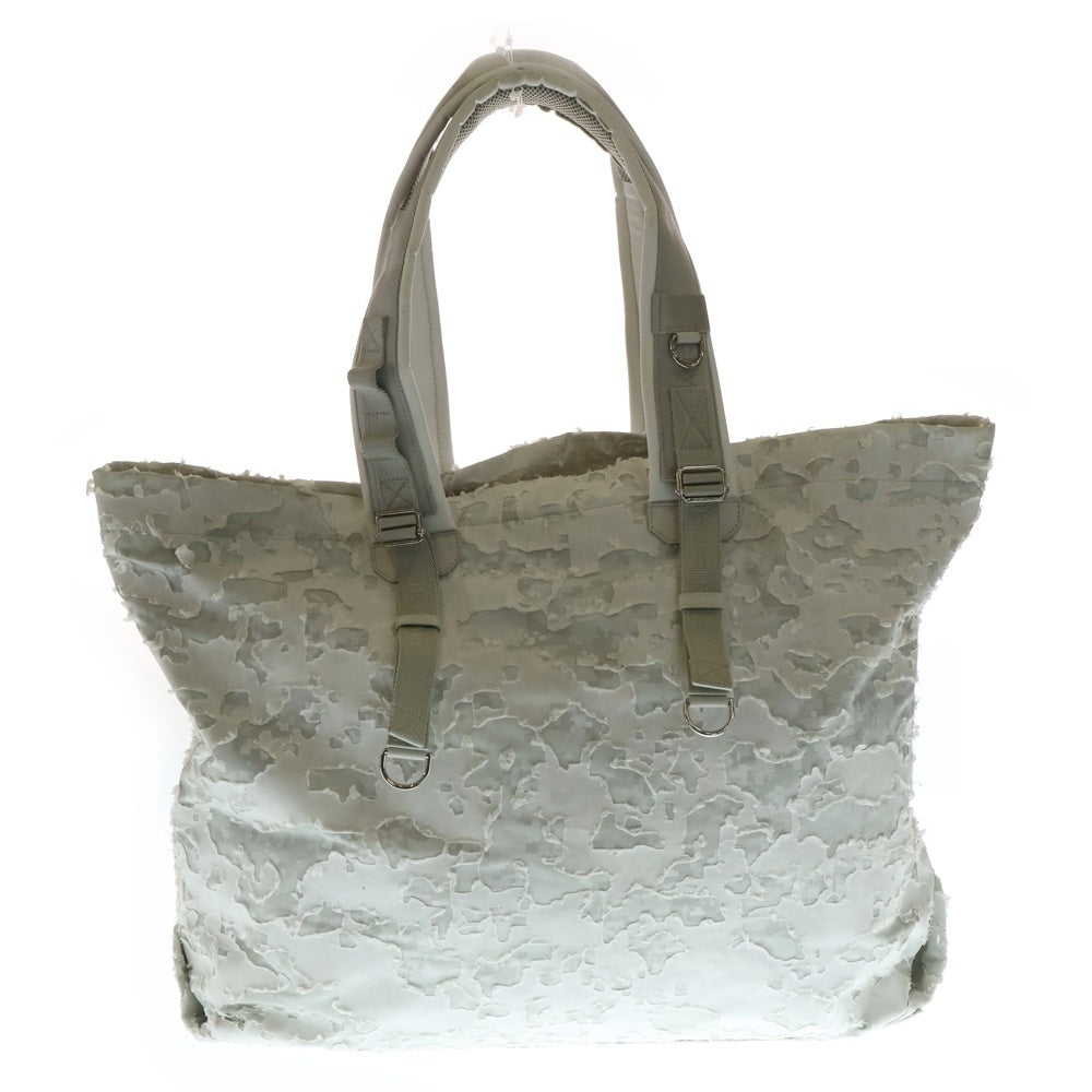 GIVENCHY(ジバンシィ) 23SS XL G-SHOPPER Gショッパー デストロイ加工 ロゴエンブロイダリー トートバッグ グレー/ホワイト レディース