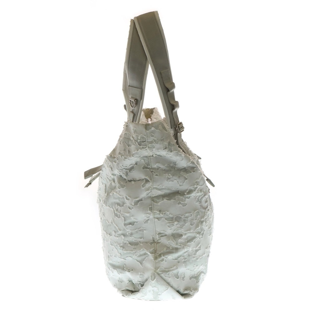 GIVENCHY(ジバンシィ) 23SS XL G-SHOPPER Gショッパー デストロイ加工 ロゴエンブロイダリー トートバッグ グレー/ホワイト レディース