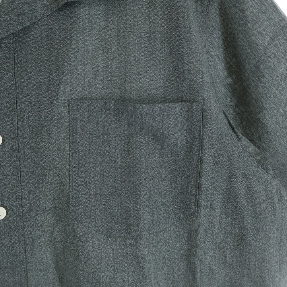 VISVIM(ヴィスヴィム) 22SS FAIRWAY SHIRT P.O S/S フェアウェイ リネン オープンカラー半袖シャツ グリーン 0122105011021