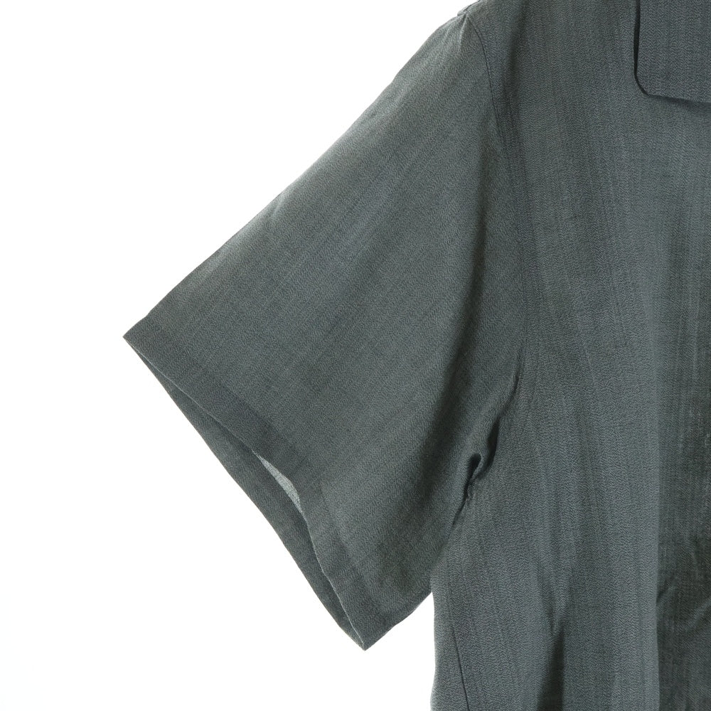 VISVIM(ヴィスヴィム) 22SS FAIRWAY SHIRT P.O S/S フェアウェイ リネン オープンカラー半袖シャツ グリーン 0122105011021