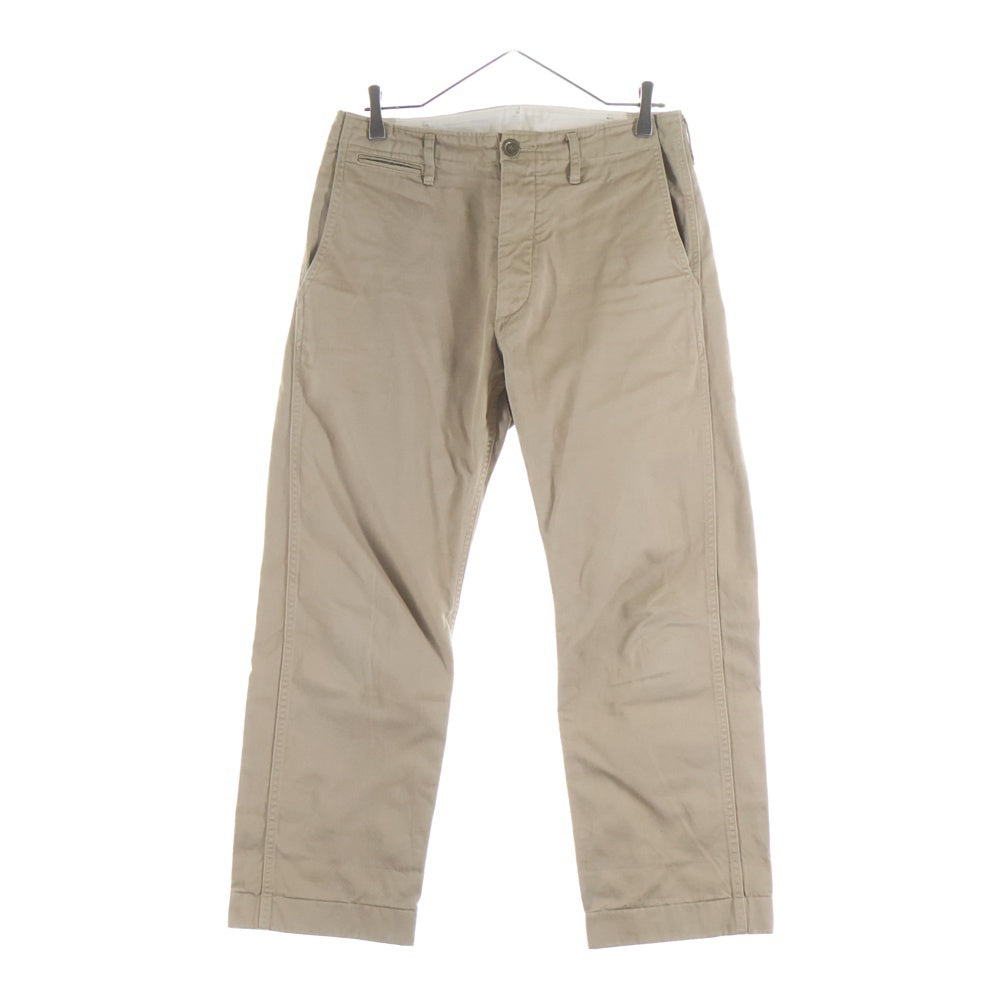 VISVIM(ヴィスヴィム) 19AWCHINO PANTS センタープレス ボタンフライ チノパンツ ベージュ 0119205008002