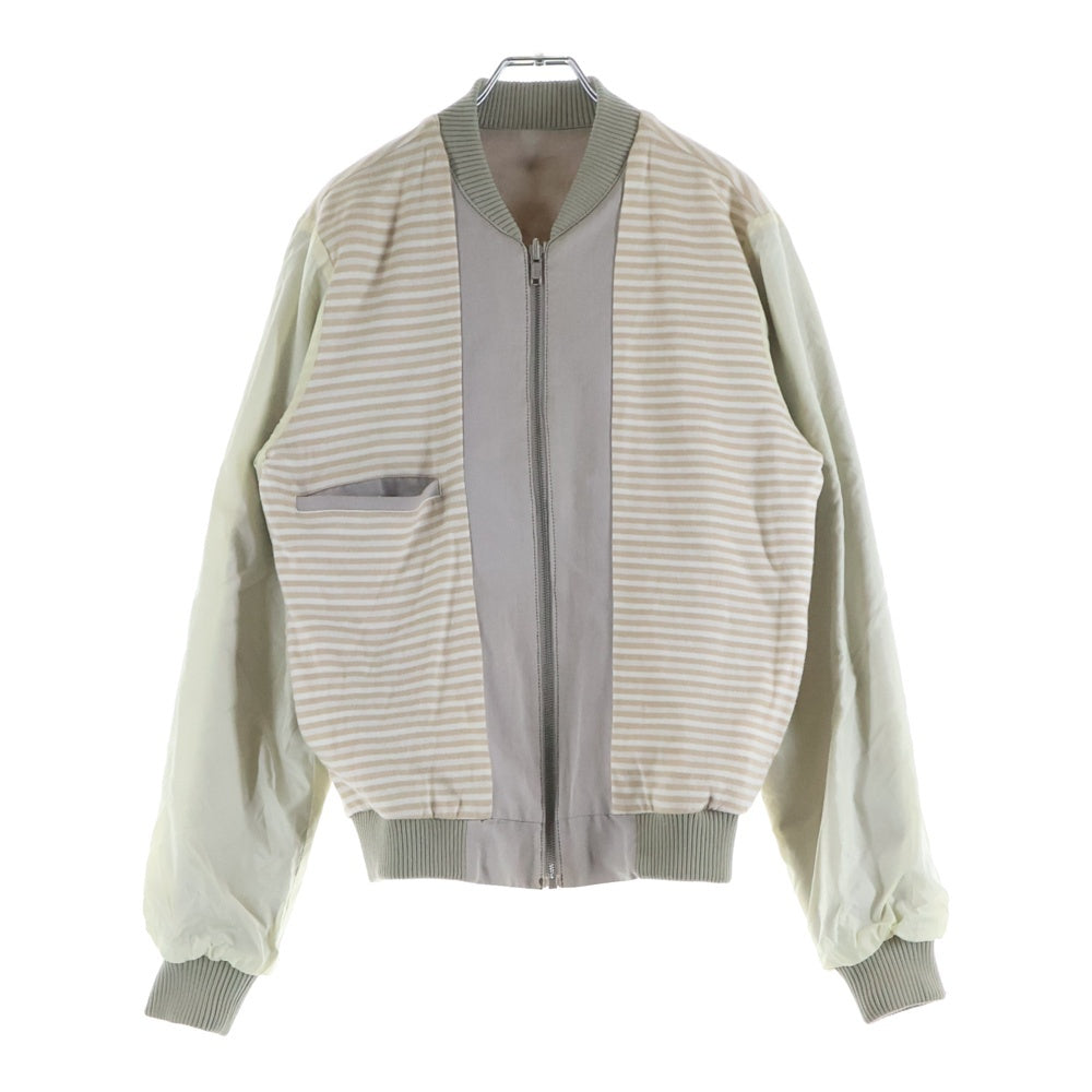 Maison Martin Margiela(メゾンマルタンマルジェラ) ここのえ期 リバーシブル ジップアップ ブルゾンジャケット グレー/アイボリー 30AM034