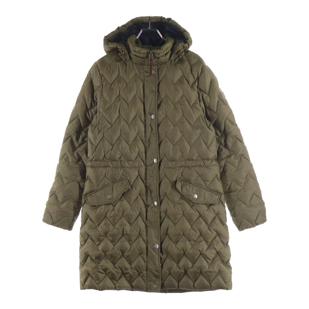 AIGLE(エーグル) キルティング フーデットダウン ロングジャケット ネイビー/カーキ ZBFH972-KC18C-SO レディース