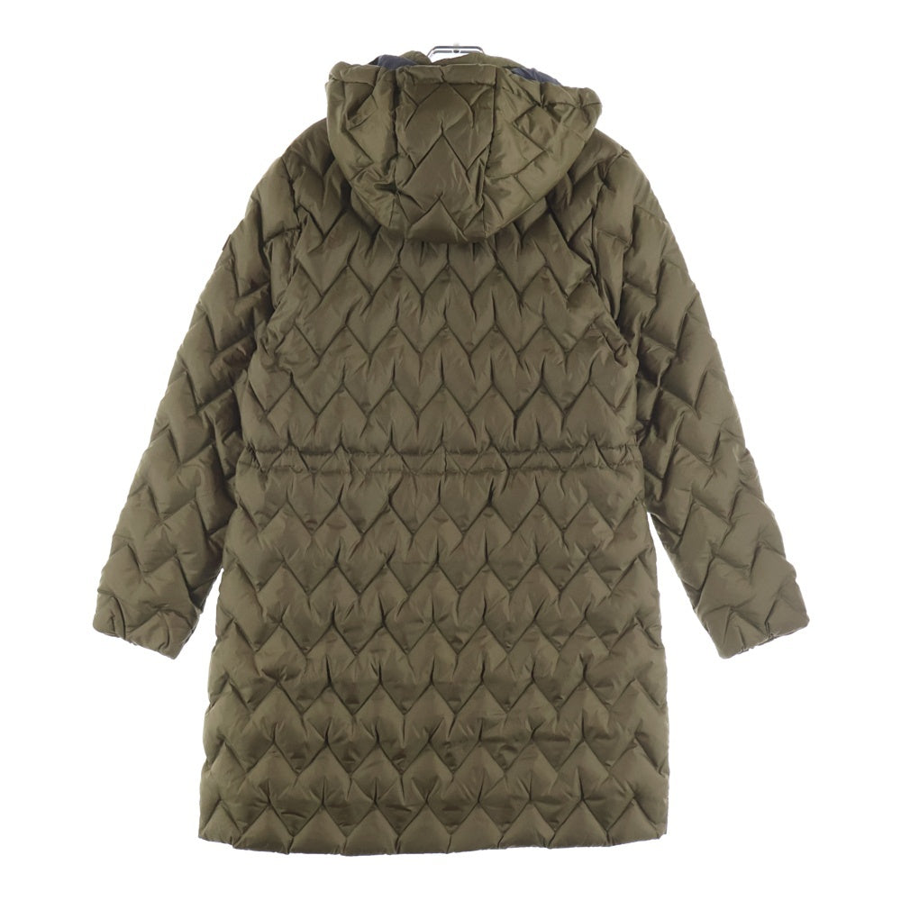 AIGLE(エーグル) キルティング フーデットダウン ロングジャケット ネイビー/カーキ ZBFH972-KC18C-SO レディース