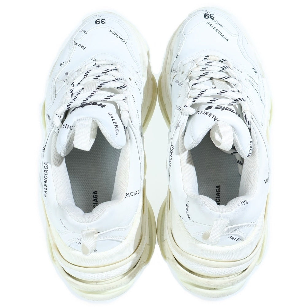 BALENCIAGA(バレンシアガ) TRIPLE S ALLOVER LOGO トリプルS オールオーバーロゴ ローカットスニーカー レディース ホワイト EU39