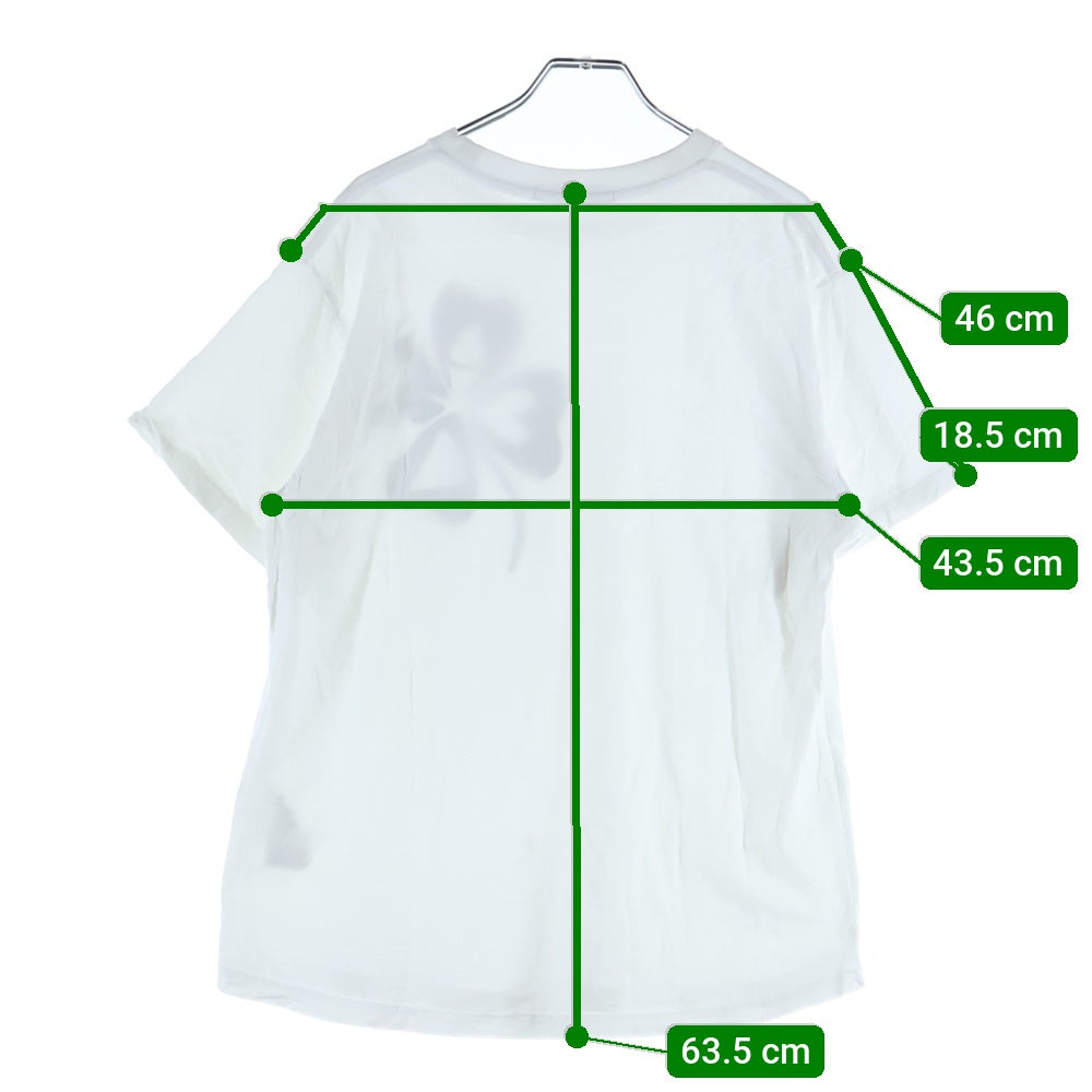 Mardi Mercredi(マルディメクルディ) 24SS CLOVERMARDI クローバープリント クルーネック 半袖Tシャツ カットソー ホワイト レディース