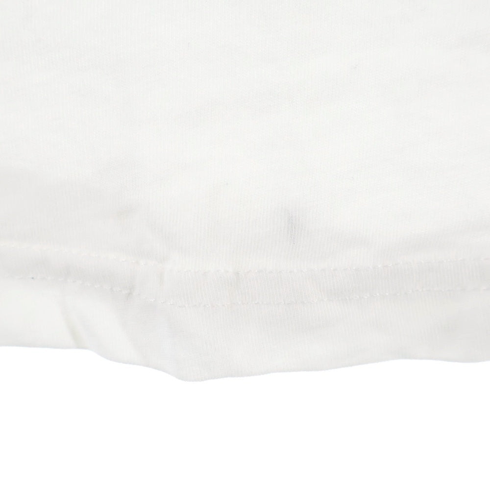 Mardi Mercredi(マルディメクルディ) FLOWER フラワーロゴプリント クルーネック 半袖Tシャツ カットソー ホワイト レディース