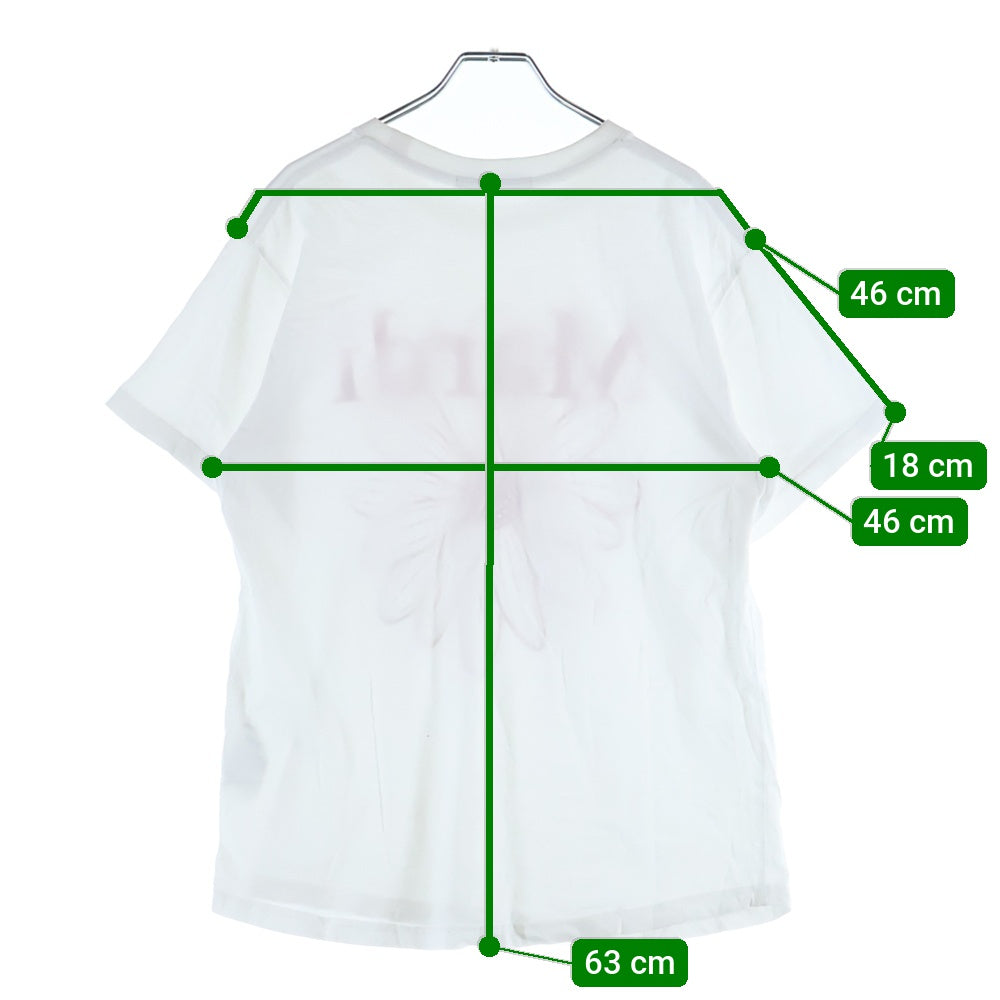 Mardi Mercredi(マルディメクルディ) FLOWER フラワーロゴプリント クルーネック 半袖Tシャツ カットソー ホワイト レディース