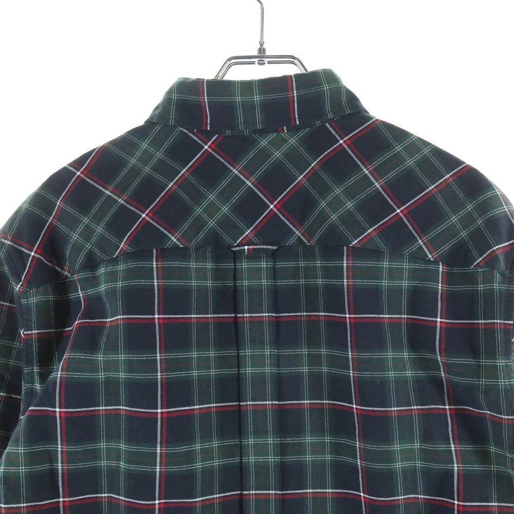 FRED PERRY(フレッドペリー) TARTAN SHIRT タータンチェック コットン ボタンダウン 長袖シャツ グリーン/レッド M1740 Z89