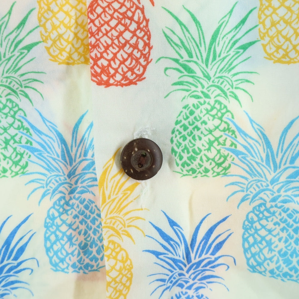 88 TEES(88ティーズ) ハワイ製 パイナップルマルチカラープリント オープンカラー 半袖ハワイアンシャツ アロハシャツ マルチカラー