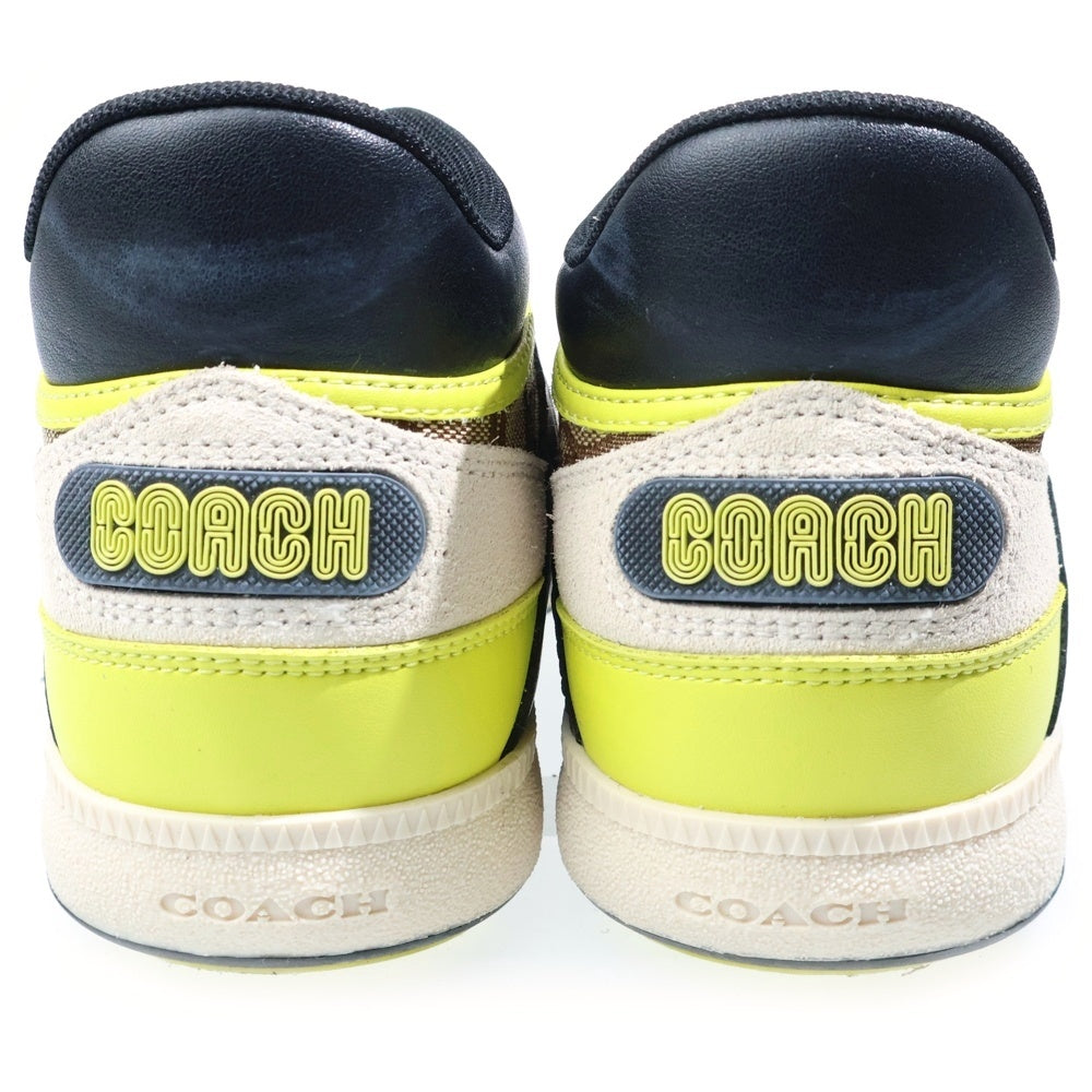 COACH(コーチ) カラーブロック シグネチャー/レザー ローカットスニーカー ホワイト/イエロー/ベージュ US8D/26cm CL347