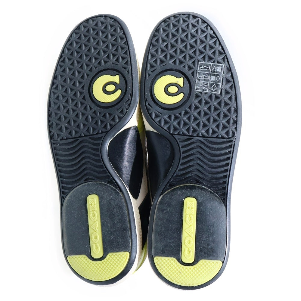 COACH(コーチ) カラーブロック シグネチャー/レザー ローカットスニーカー ホワイト/イエロー/ベージュ US8D/26cm CL347