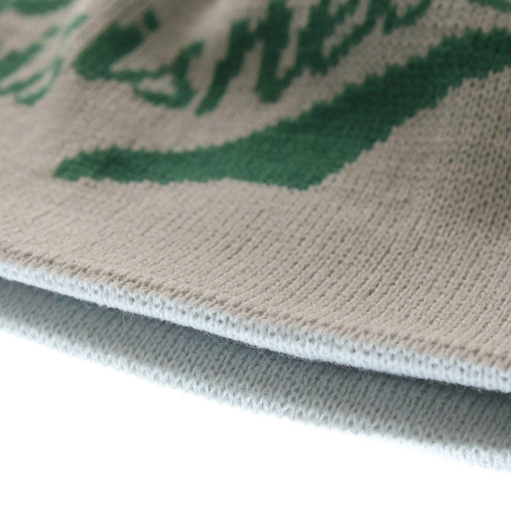 THISISNEVERTHAT(ディスイズネバーザット) SCRIPT-LOGO NO CUFF BEANIE スクリプトロゴ ノーカフ アクリルニットビーニー ニットキャップ グレー TN251WHWBE01