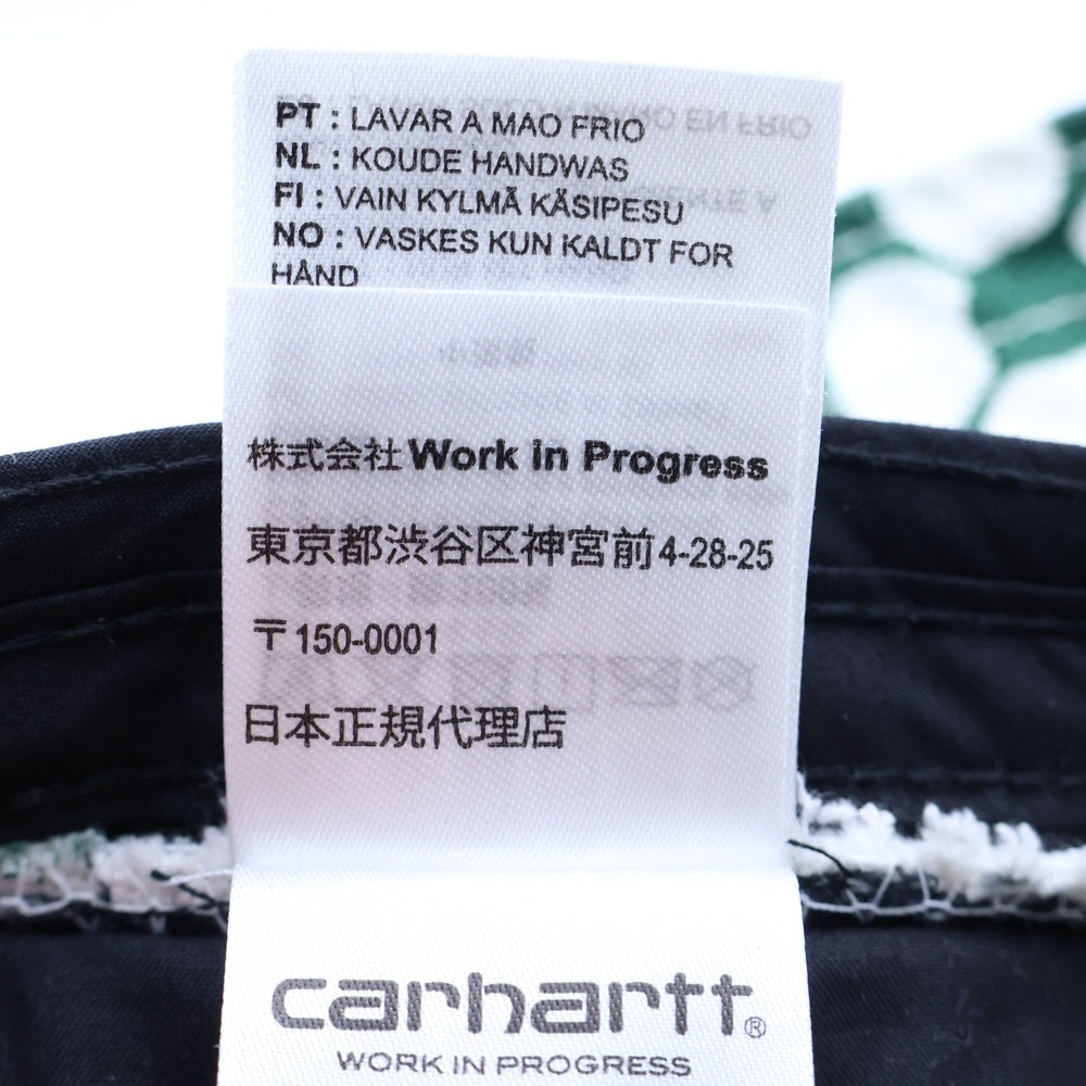 CARHARTT(カーハート) ×MARNI BUCKET HAT マルニ フラワー コットン バケットハット 帽子 グリーン/ホワイト IO31294
