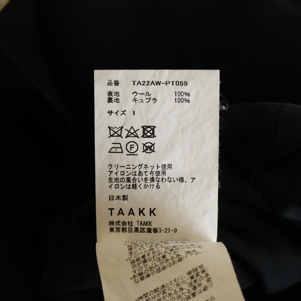 TAAKK(ターク) 22AW TAILORED RIDERS PANTS 切替デザイン テーラードライダースパンツ ブラック/グレー TA22AW-PT055