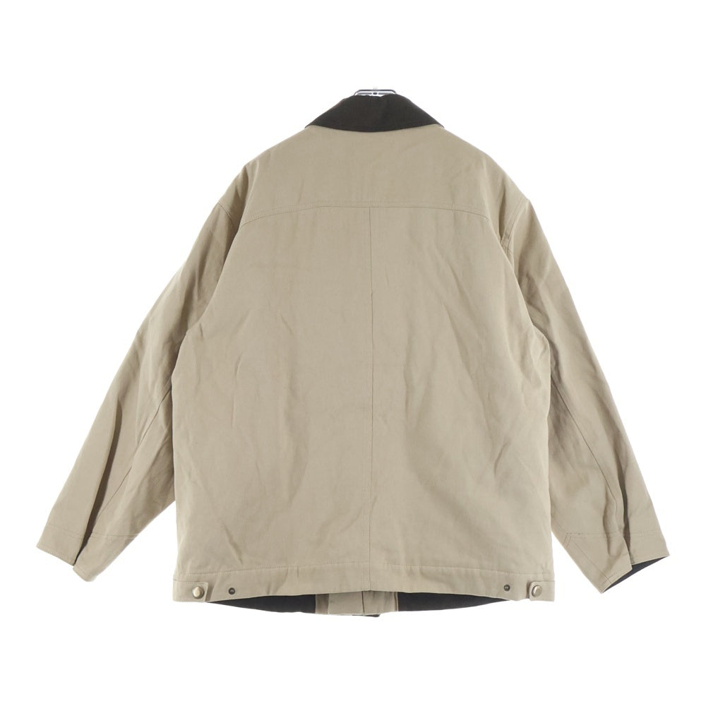 NO BRAND(ノーブランド) CITYBREEZE シティーブリーズ コーデュロイカラー 中綿 コットン ワークジャケット カバーオール ベージュ CUG3JK02