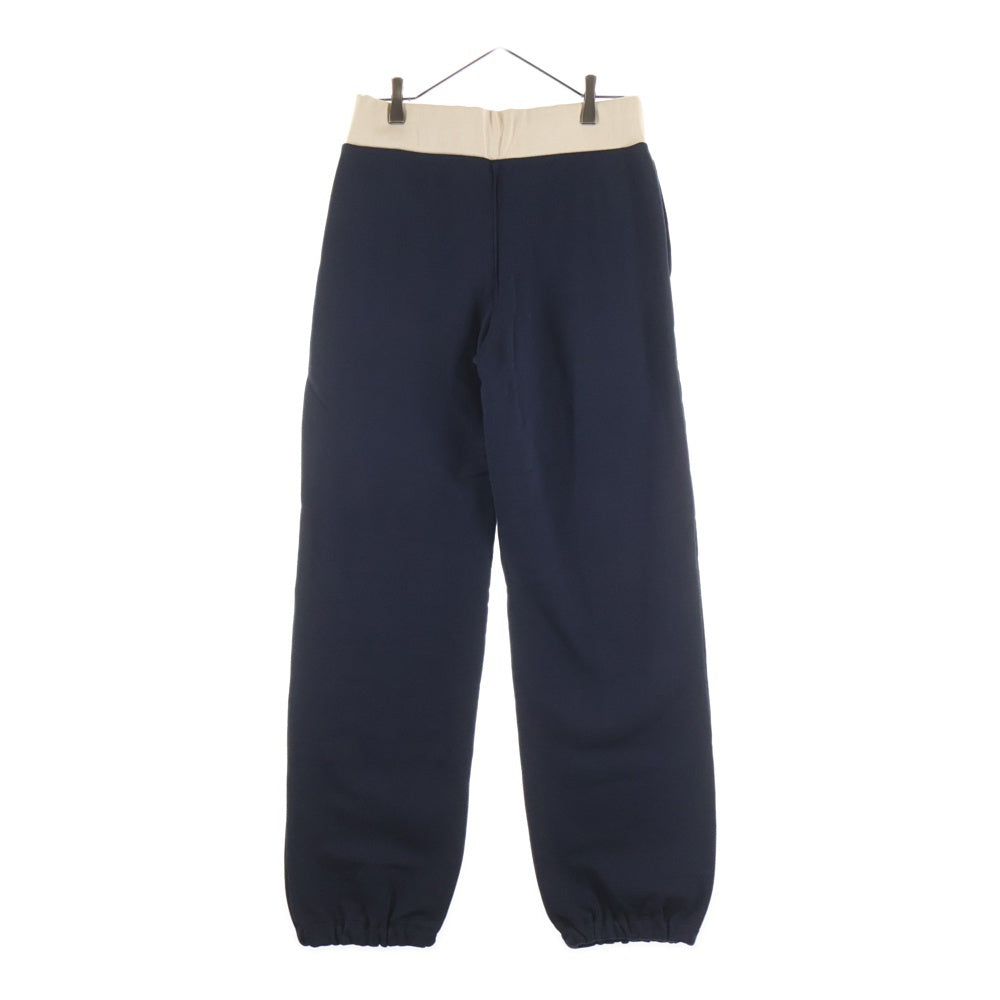 Mardi Mercredi(マルディメクルディ) CLOVERMARDI クローバー刺繍 コットン スウェットパンツ ネイビー レディース