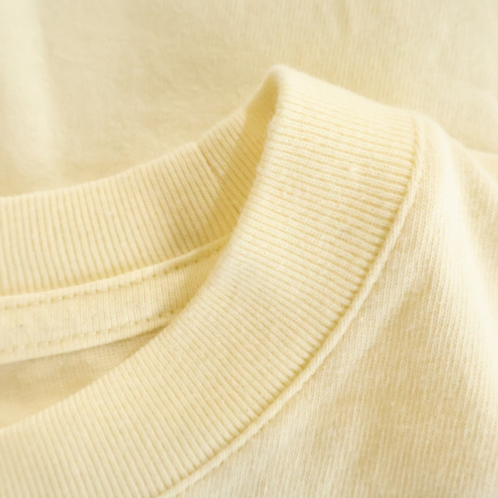 BoTT(ボット) 23SS ALPHABET TEE アルファベット フロントプリントTシャツ 半袖クルーネックカットソー イエロー