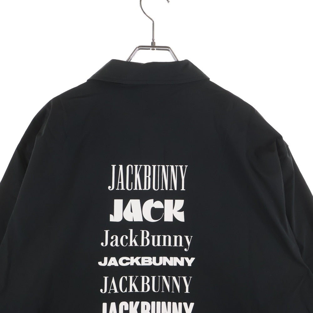 NO BRAND(ノーブランド) JACK BUNNY(ジャックバニー) ハーフスナップ 長袖ナイロンシャツ ブラック 262-4221905
