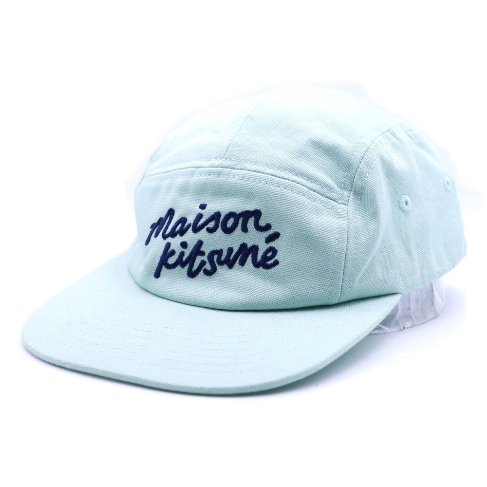 MAISON KITSUNE(メゾンキツネ) フロントロゴ刺繍 ジェットキャップ 帽子 ライトブルー LM06108WW0095 レディース