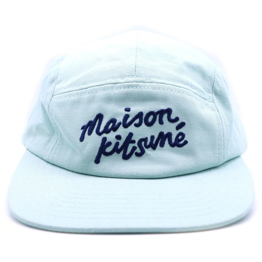 MAISON KITSUNE(メゾンキツネ) フロントロゴ刺繍 ジェットキャップ 帽子 ライトブルー LM06108WW0095 レディース
