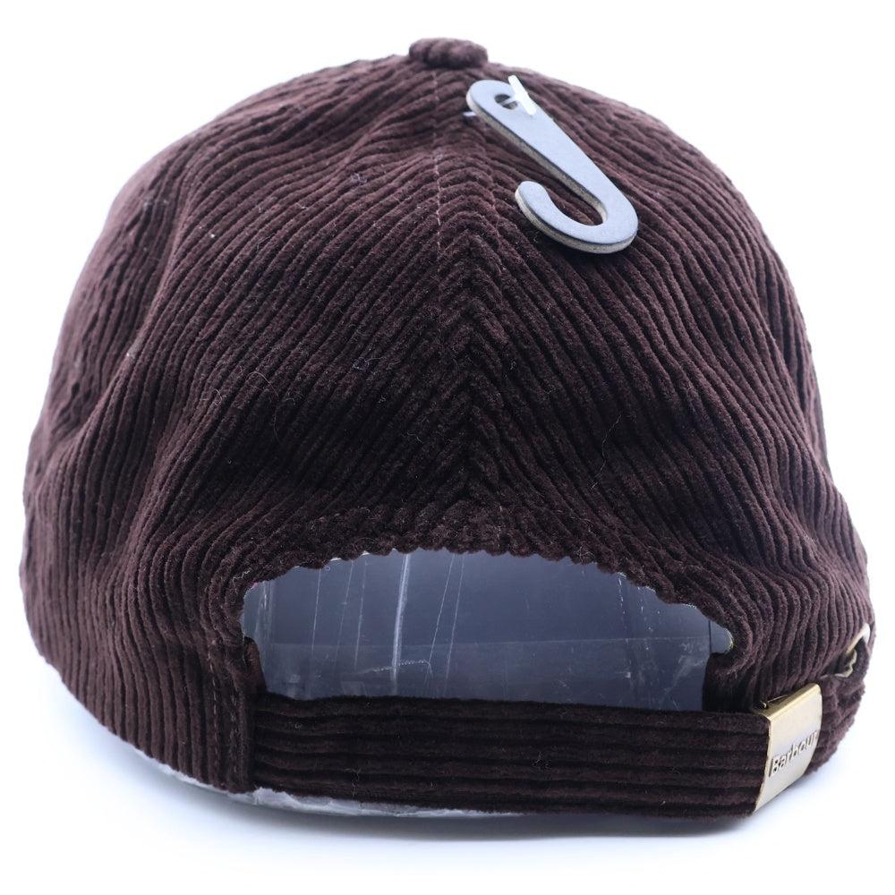 Barbour(バブアー) 25AW PRESTON CORD CAP プレストン ロゴ刺繍 コーデュロイキャップ 帽子 ブラウン 252MHA0911