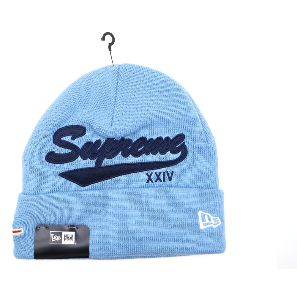 SUPREME(シュプリーム) 24SS New Era Salvation Beanie ニューエラ サルベーションロゴニットビーニー ニット帽 帽子 ブルー