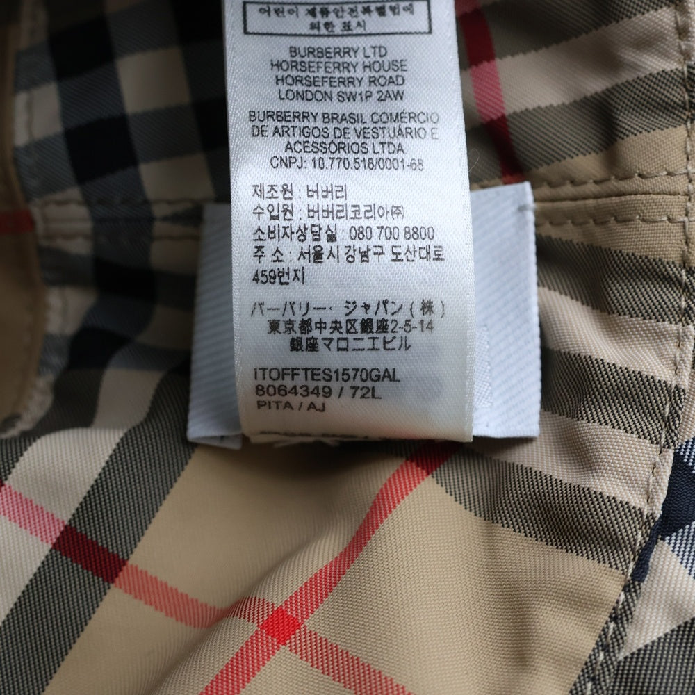 BURBERRY LONDON(バーバリーロンドン) ノヴァチェック リバーシブル バケットハット 帽子 ブラック/ベージュ 8064349