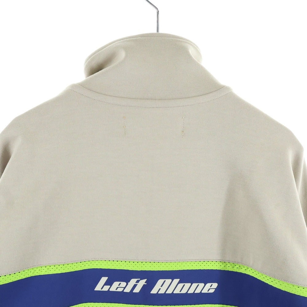 NO BRAND(ノーブランド) LEFT ALONE(レフトアローン) バックロゴ ジップアップトラックジャケット ベージュ/ブルー 23LA-011