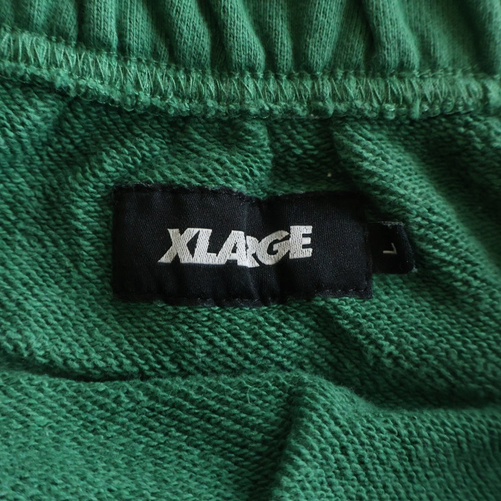 X-LARGE(エクストララージ) ロゴ刺繍 イージースウェットジョガーパンツ グリーン 101231031020