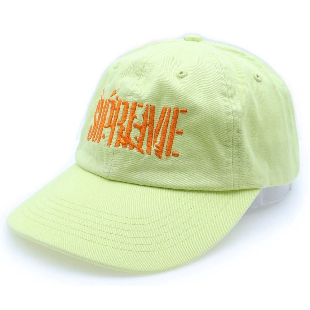 SUPREME(シュプリーム) 25AW Splatter 6-panel Cap スプラッターロゴ刺繍 6パネル ベースボールキャップ 帽子 イエロー