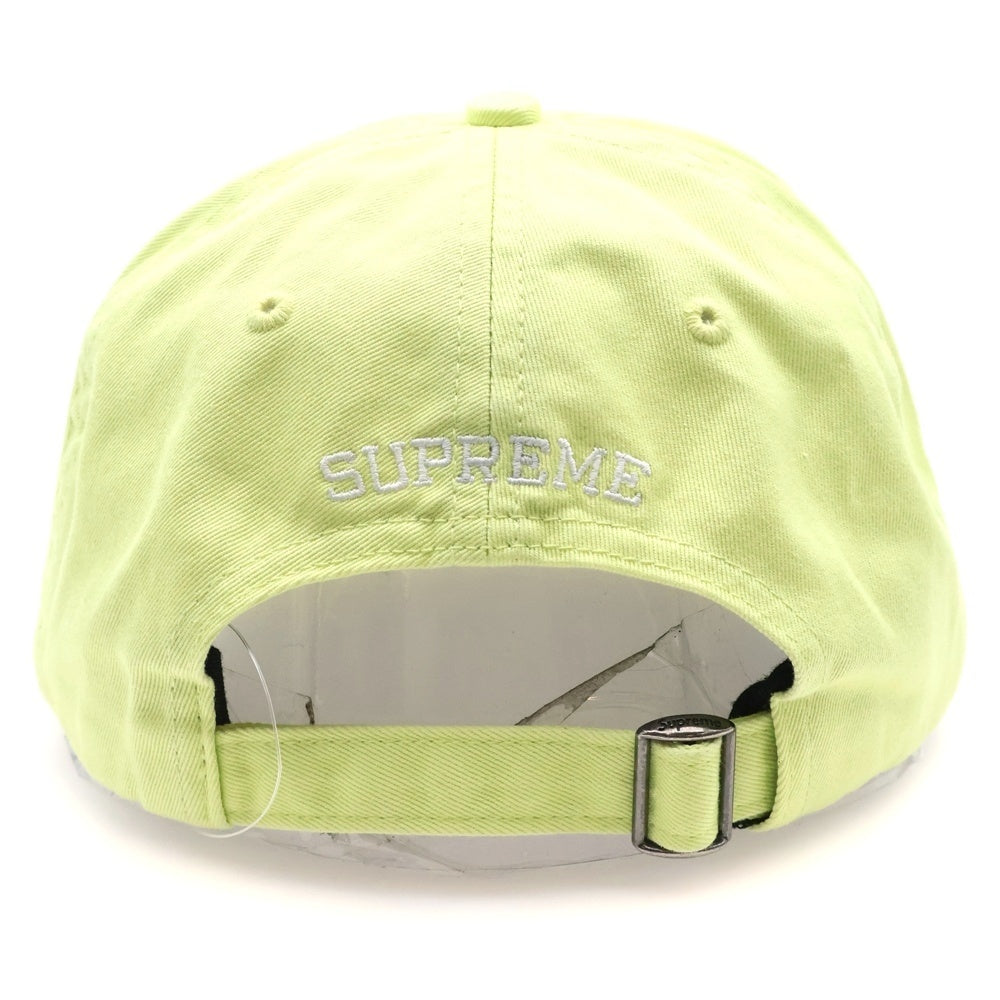 SUPREME(シュプリーム) 25AW Splatter 6-panel Cap スプラッターロゴ刺繍 6パネル ベースボールキャップ 帽子 イエロー