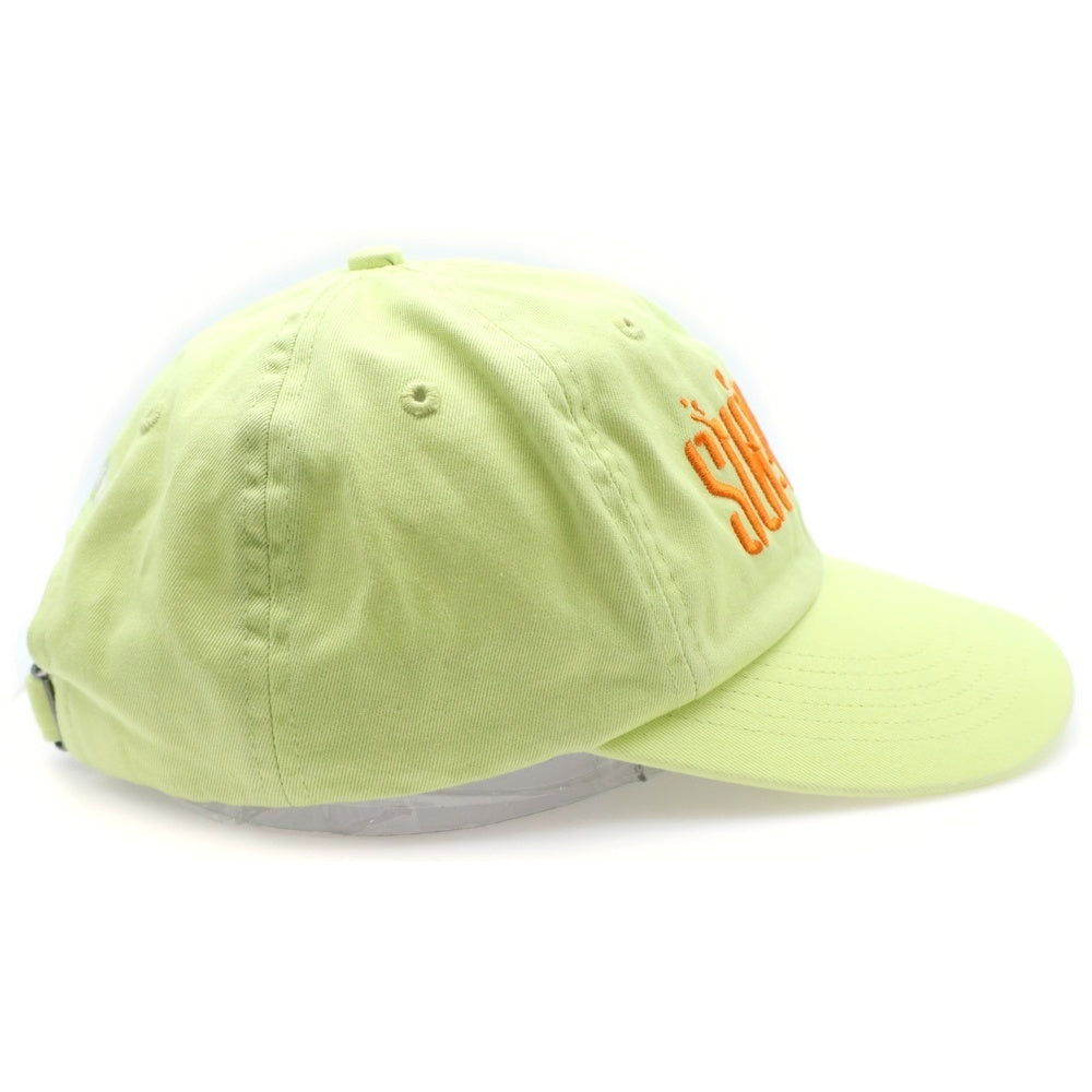 SUPREME(シュプリーム) 25AW Splatter 6-panel Cap スプラッターロゴ刺繍 6パネル ベースボールキャップ 帽子 イエロー