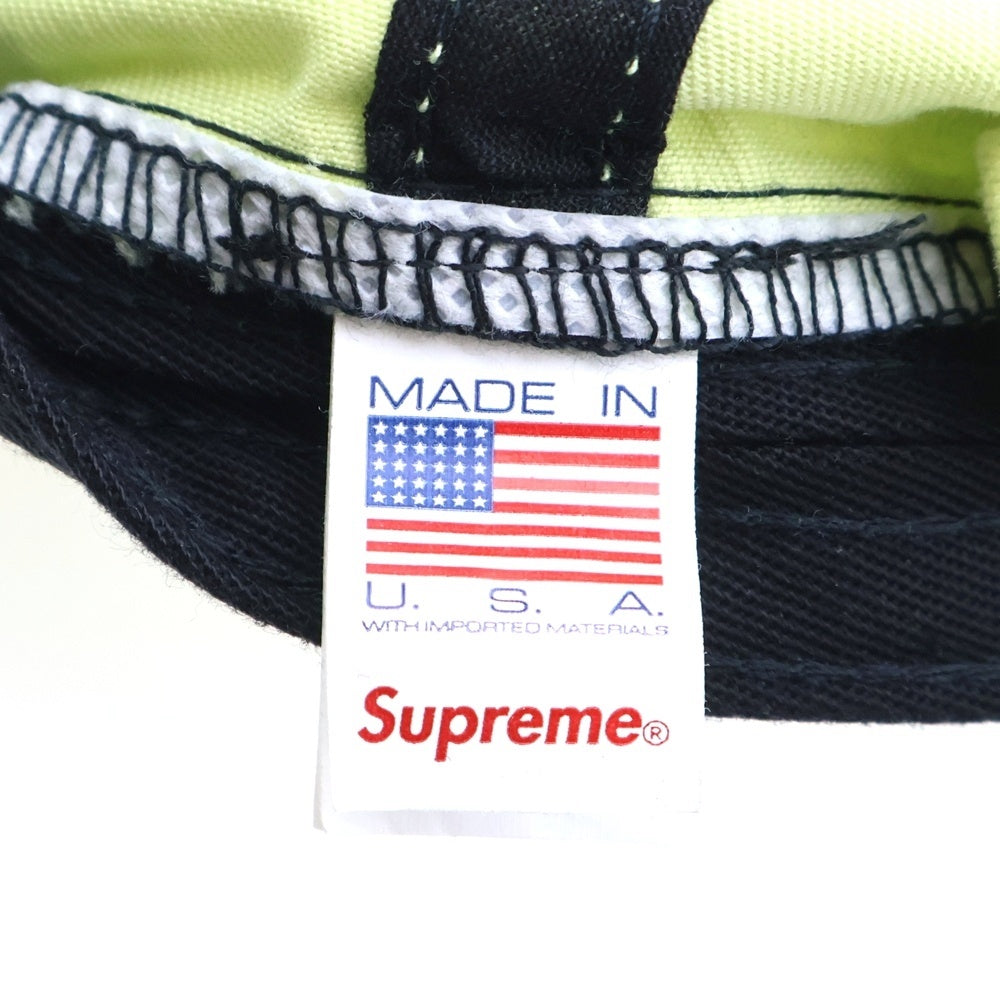 SUPREME(シュプリーム) 25AW Splatter 6-panel Cap スプラッターロゴ刺繍 6パネル ベースボールキャップ 帽子 イエロー